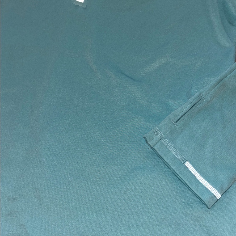Columbia Omni-wick Aqua Blue Quarter-Zip Top - Picture 5 of 8